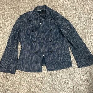 Banana republic military inspired tweed blazer
